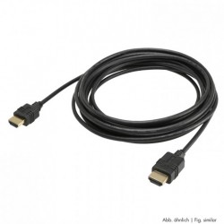 HDMI® HighSpeed-Cable with Ethernet & ARC, 4K 18G, 3,8mm | 1Mtr