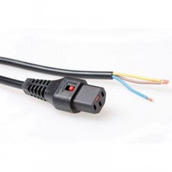 IEC Lock C13 kabel openeinde  - 2m
